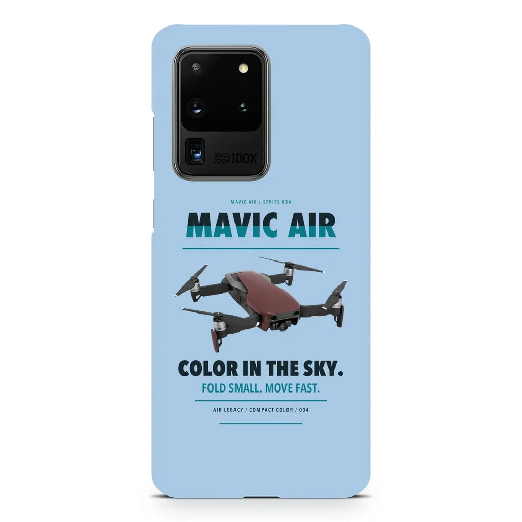 DJI Mavic Air design on samsung case - light blue