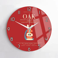 Thumbnail for Oakland San Francisco Bay Airport OAK Wall-Clock No-Frame - Red