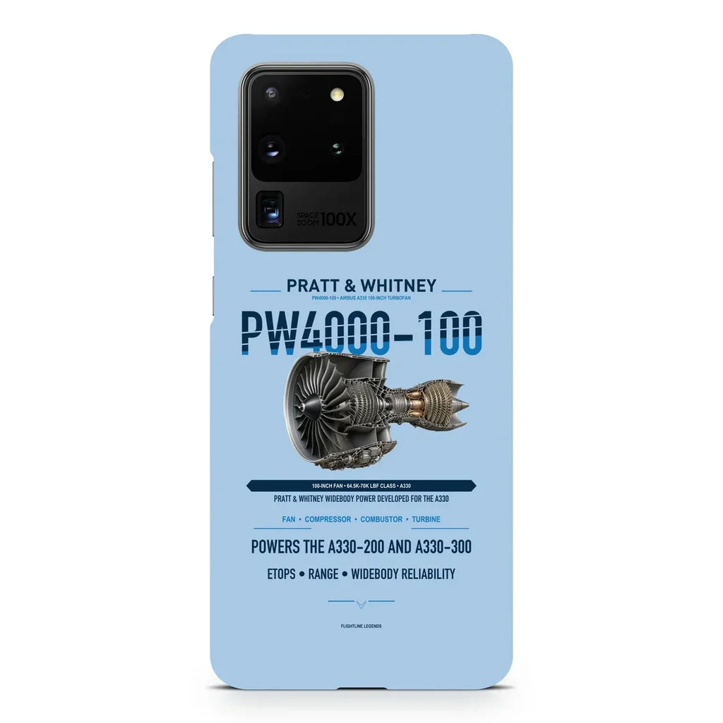 PW4000-100 design on samsung case - light blue