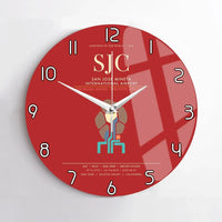 Thumbnail for San Jose Mineta International Airport SJC Wall-Clock No-Frame - Red