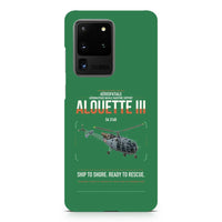 Thumbnail for Aérospatiale SA 316B Alouette III design on samsung case - green