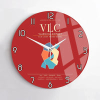 Thumbnail for Valencia Airport VLC Wall-Clock No-Frame - Red