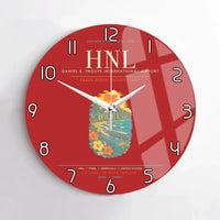 Thumbnail for Honolulu Daniel K. Inouye International Airport HNL Wall-Clock No-Frame - Red