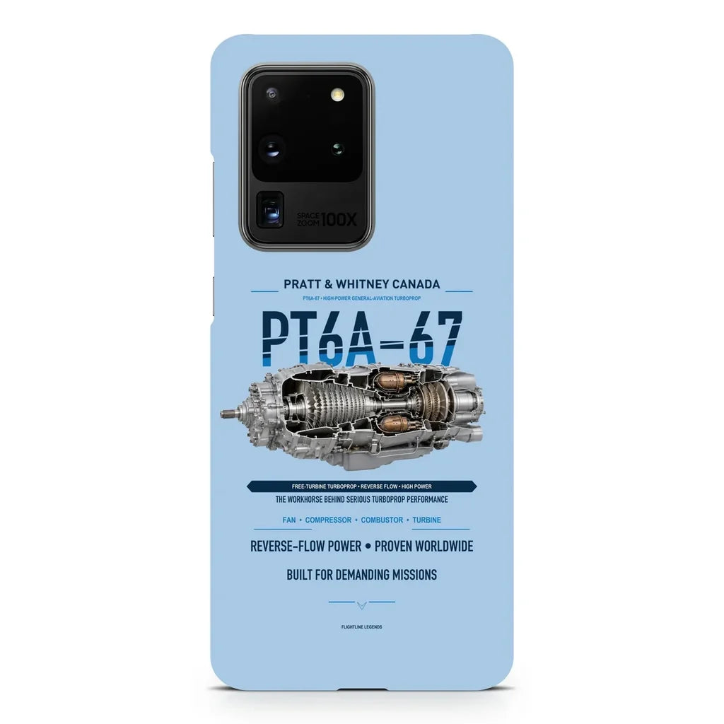PT6A-67 design on samsung case - light blue
