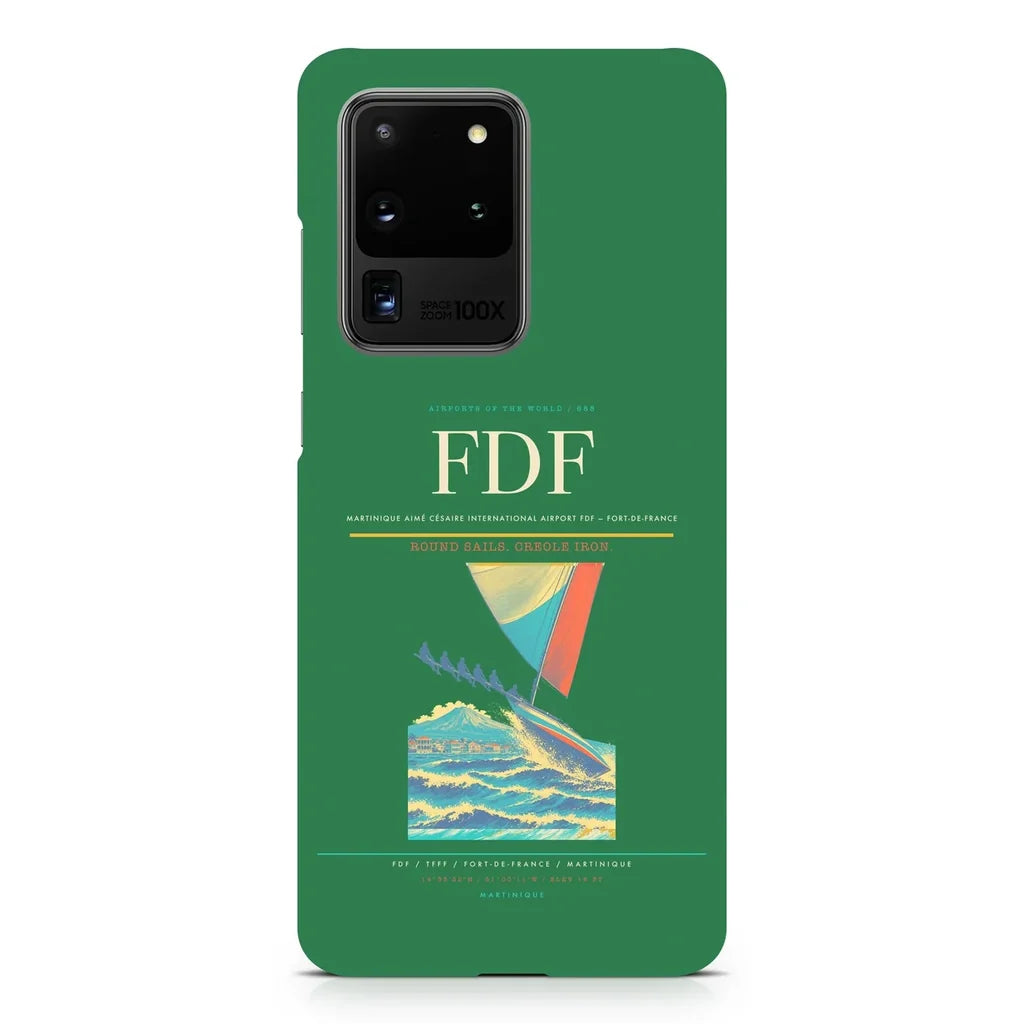 Martinique Aimé Césaire International Airport FDF — Fort-de-France design on samsung case - green