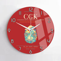Thumbnail for Jakarta Soekarno-Hatta International Airport CGK Wall-Clock No-Frame - Red
