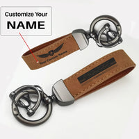 Thumbnail for DHL Aviation Horseshoe Buckle key chain, Camel + Name