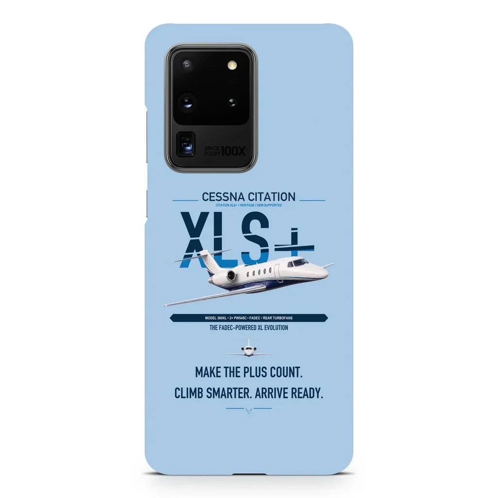 Cessna Citation XLSPlus design on samsung case - light blue