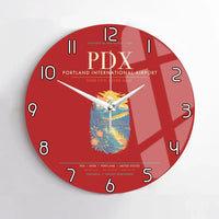 Thumbnail for Portland International Airport PDX Wall-Clock No-Frame - Red