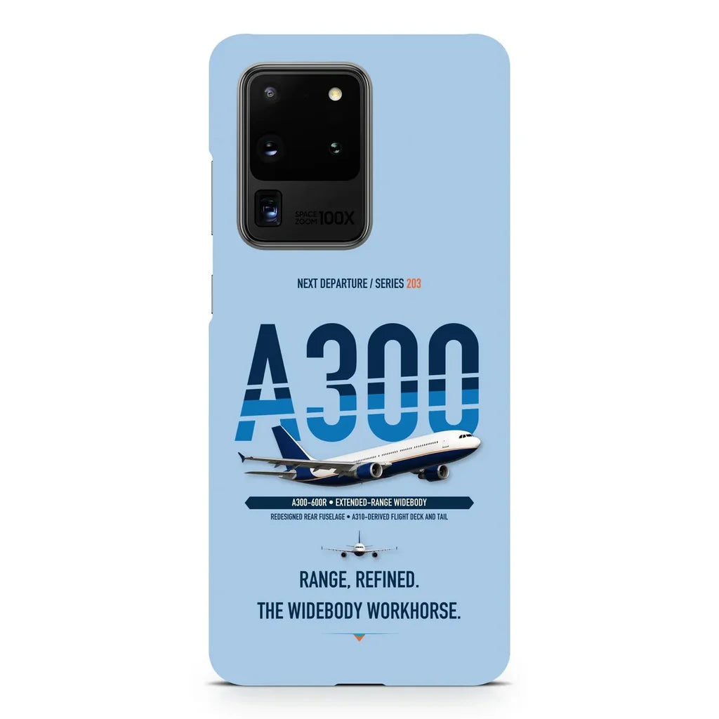 Airbus A300-600R design on samsung case - light blue