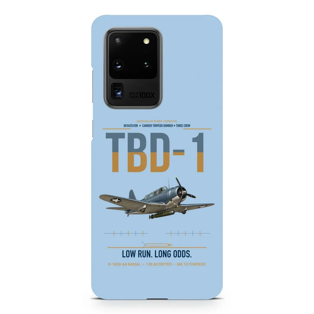 TBD-1 Devastator design on samsung case - light blue