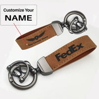 Thumbnail for FedEx Horseshoe Buckle key chain, Camel + Name