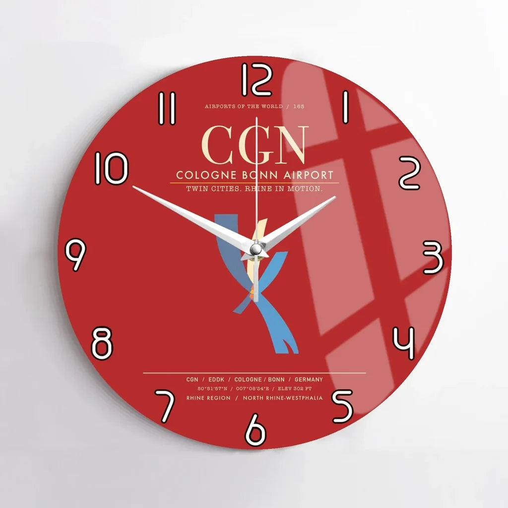 Cologne Bonn Airport CGN Wall-Clock No-Frame - Red