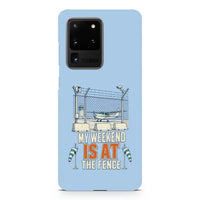 Thumbnail for My Weekend Is At The Fence design on samsung case - light blue