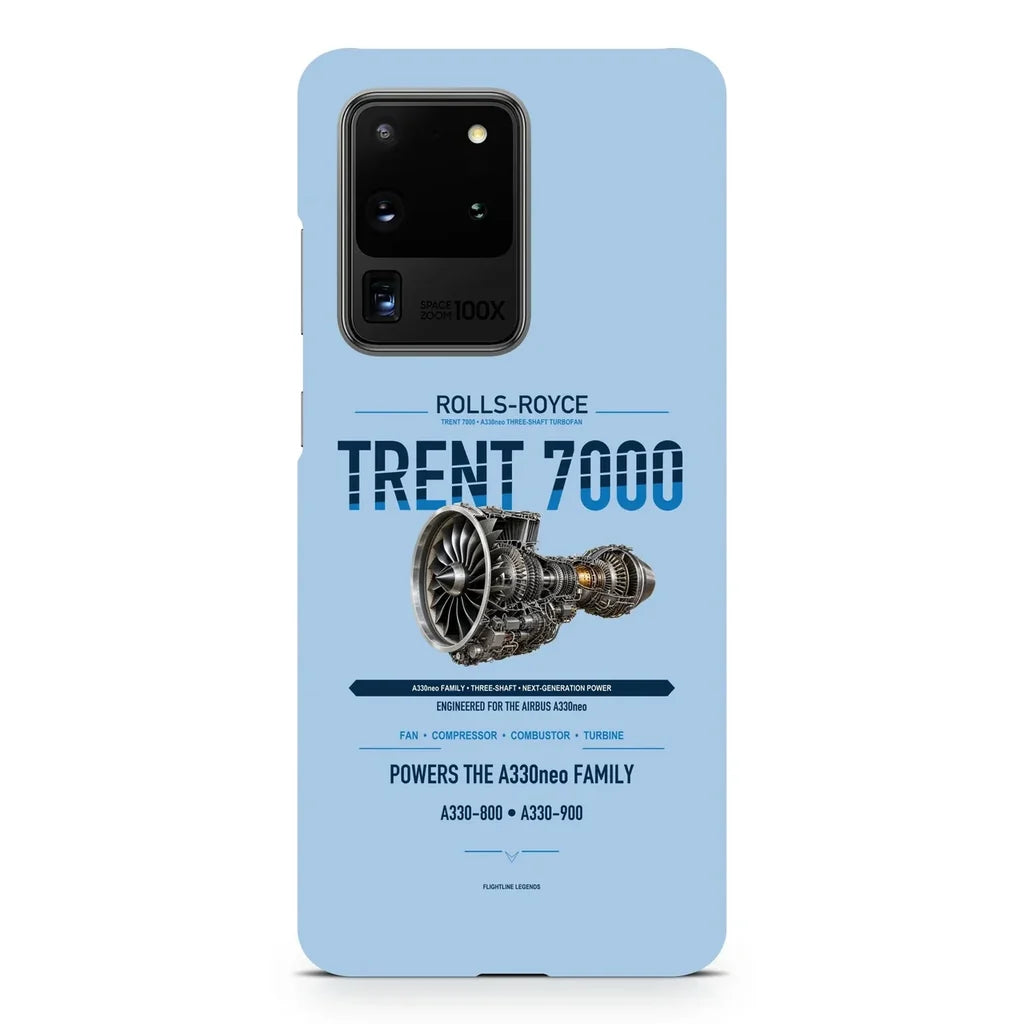 TRENT 7000 design on samsung case - light blue
