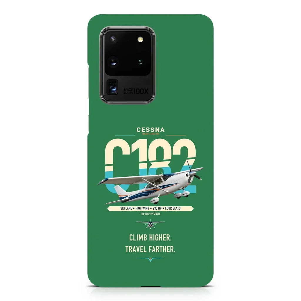 Cessna 182 Skylane design on samsung case - green