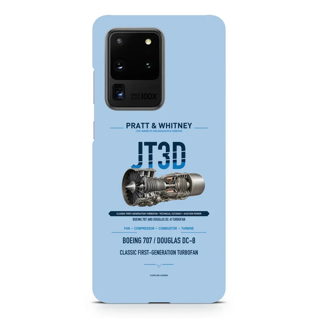 JT3D design on samsung case - light blue