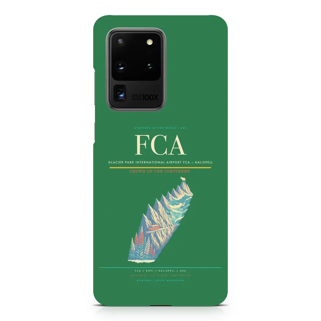 Glacier Park International Airport FCA — Kalispell design on samsung case - green