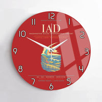 Thumbnail for Washington Dulles International Airport IAD Wall-Clock No-Frame - Red
