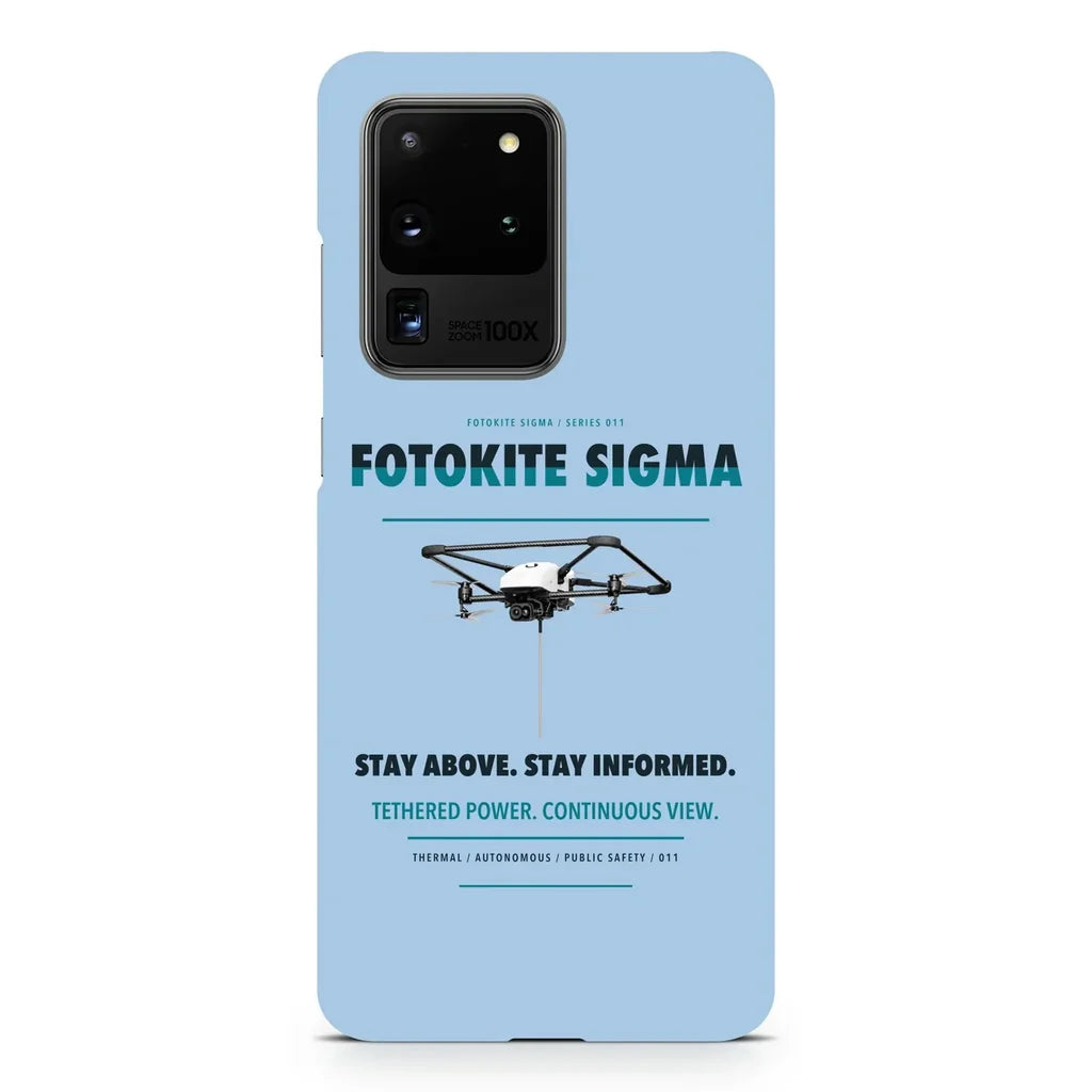 Fotokite Sigma design on samsung case - light blue