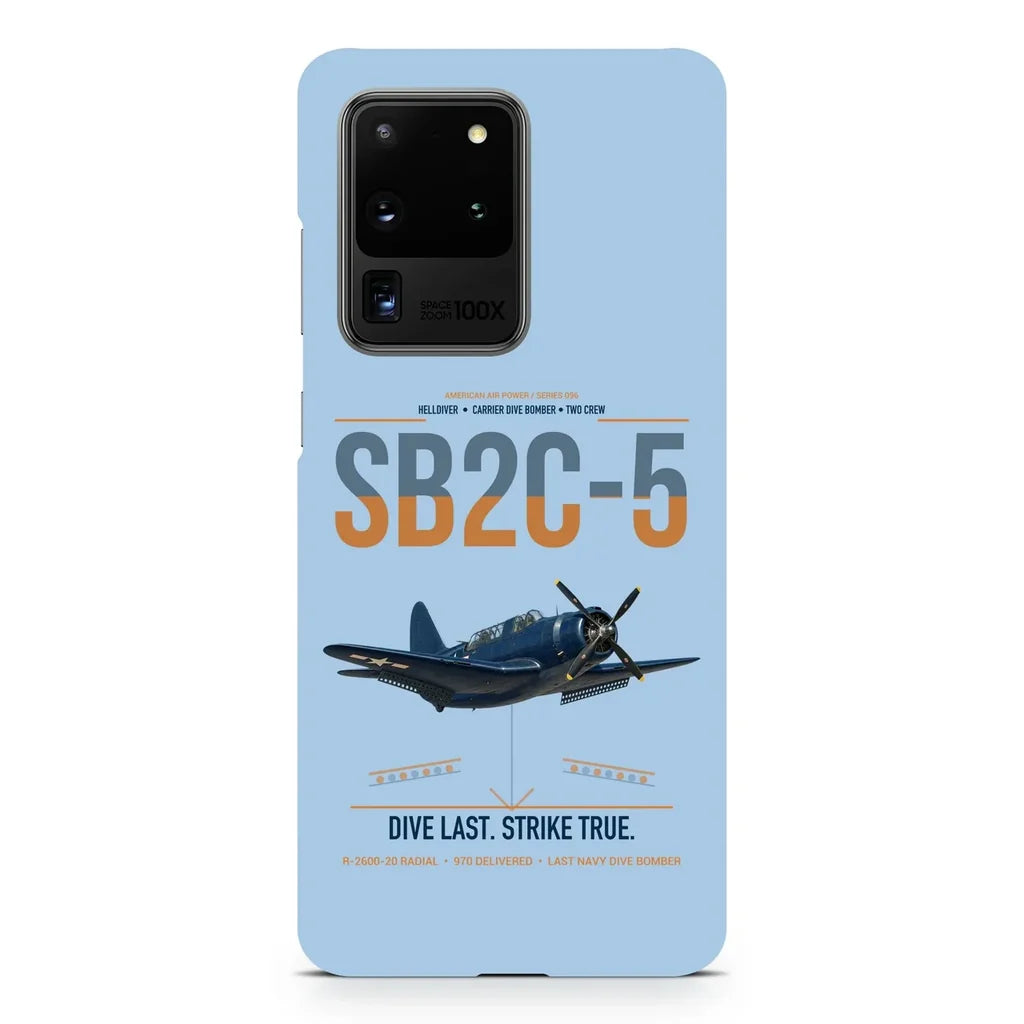 SB2C-5 Helldiver design on samsung case - light blue