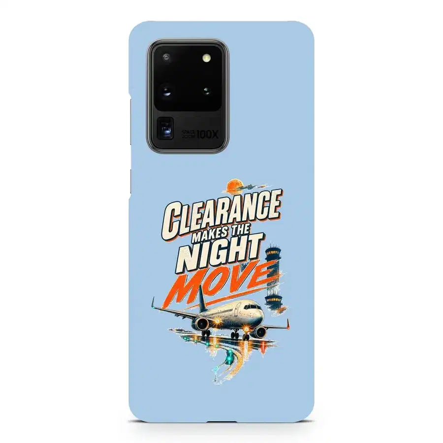 Clearance Makes The Night Move design on samsung case - light blue