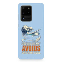 Thumbnail for Superior Judgment Avoids Superior Skill design on samsung case - light blue
