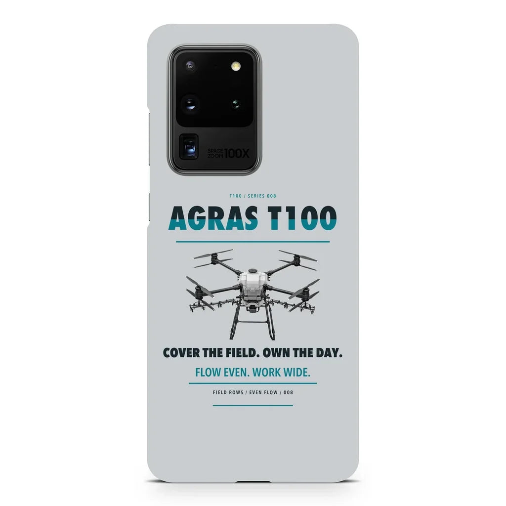 DJI Agras T100 design on samsung case - light gray