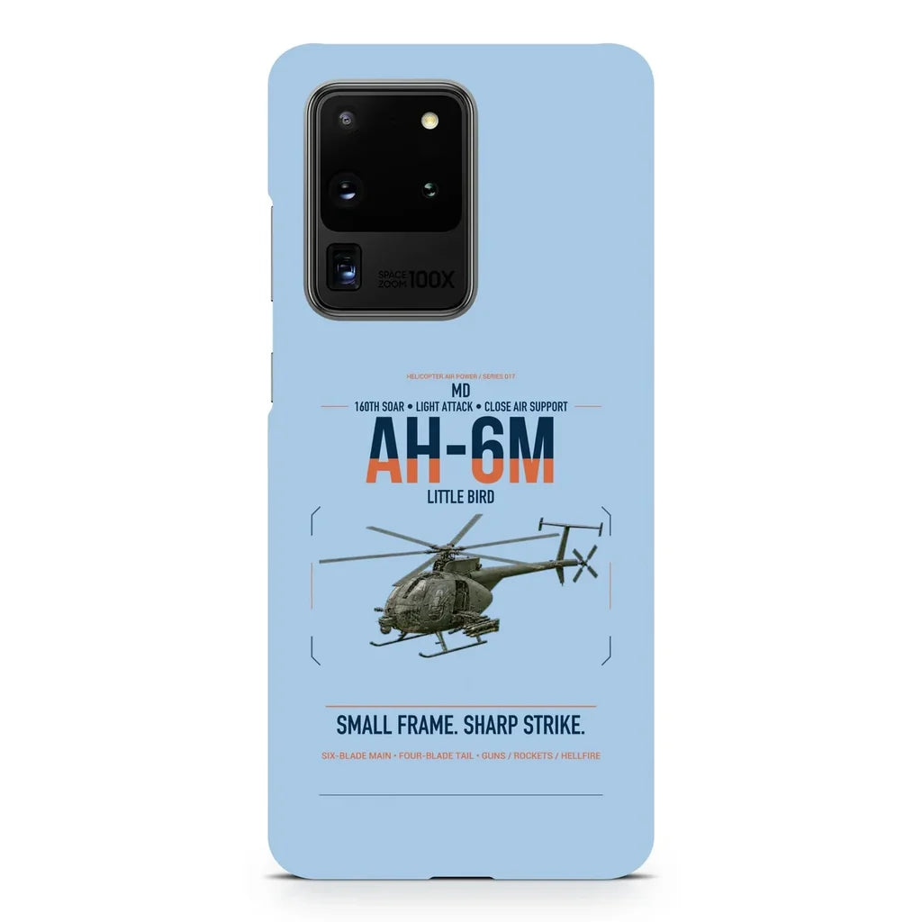 MD AH-6M Little Bird design on samsung case - light blue