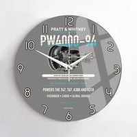 Thumbnail for PW4000-94 design on gray no frame wall clock