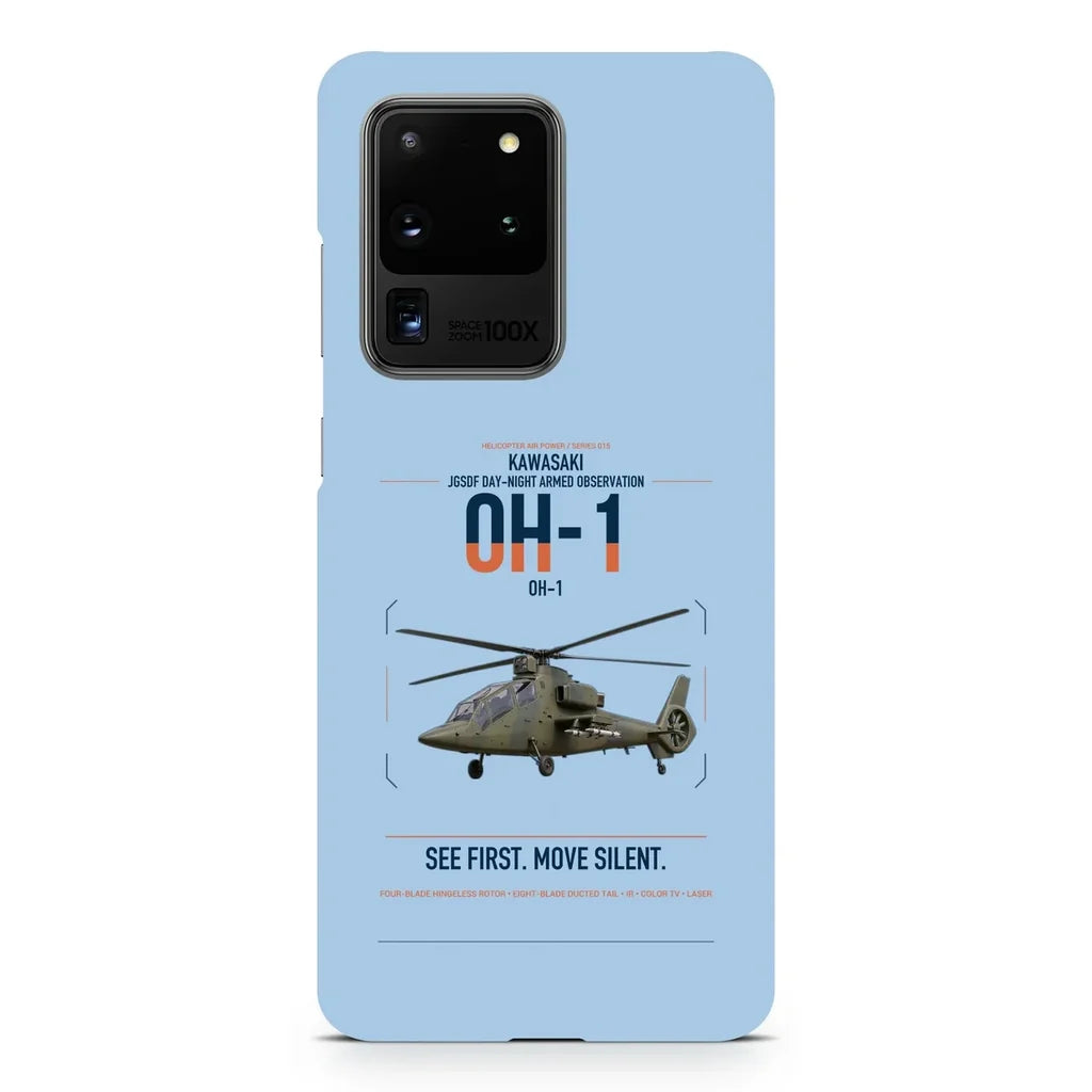 Kawasaki OH-1 design on samsung case - light blue