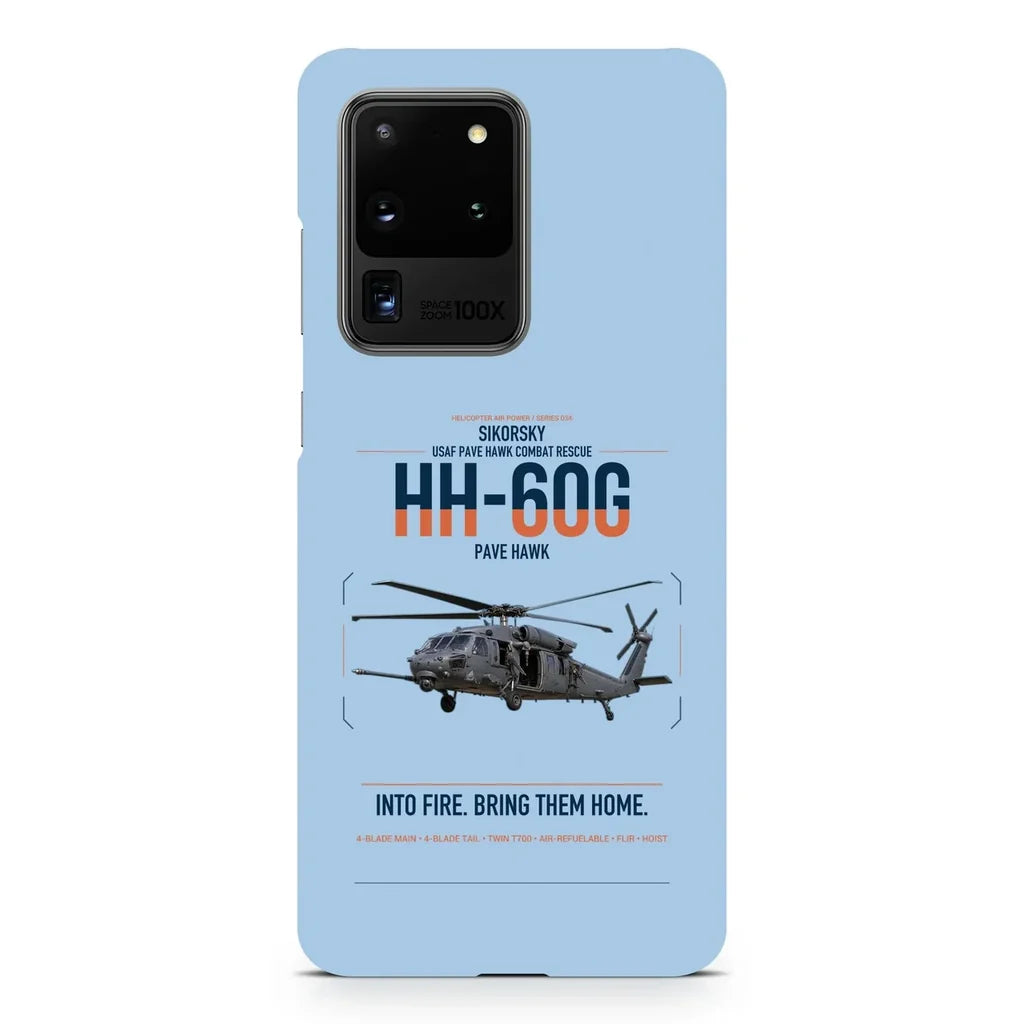 Sikorsky HH-60G Pave Hawk design on samsung case - light blue