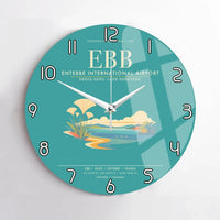 Thumbnail for Entebbe International Airport EBB Wall-Clock No-Frame - Turquoise