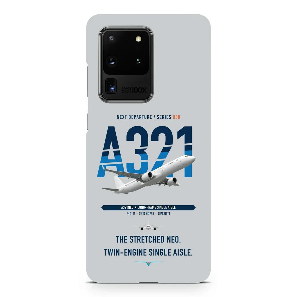 Airbus A321neo design on samsung case - light gray