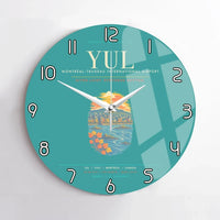 Thumbnail for MontrealTrudeau International Airport YUL Wall-Clock No-Frame - Turquoise