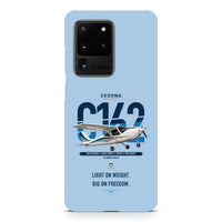 Thumbnail for Cessna 162 Skycatcher design on samsung case - light blue
