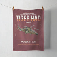 Thumbnail for Airbus Helicopters Tiger HAD design on dark red towel