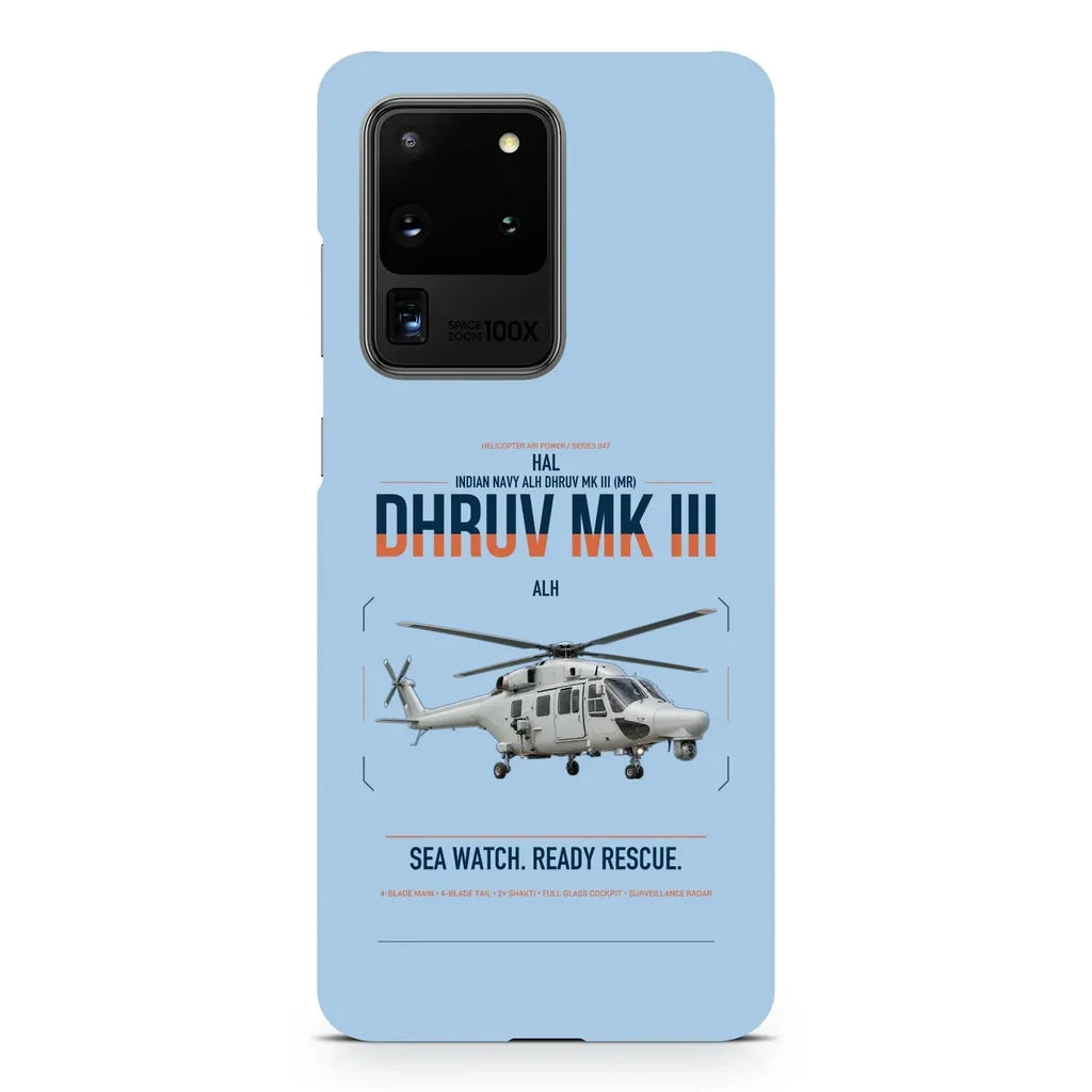 HAL ALH Dhruv Mk III design on samsung case - light blue