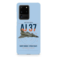 Thumbnail for Saab AJ 37 Viggen design on samsung case - light blue