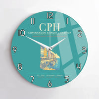 Thumbnail for Copenhagen Airport Kastrup CPH Wall-Clock No-Frame - Turquoise