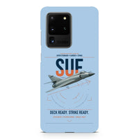 Thumbnail for Dassault Super Étendard design on samsung case - light blue