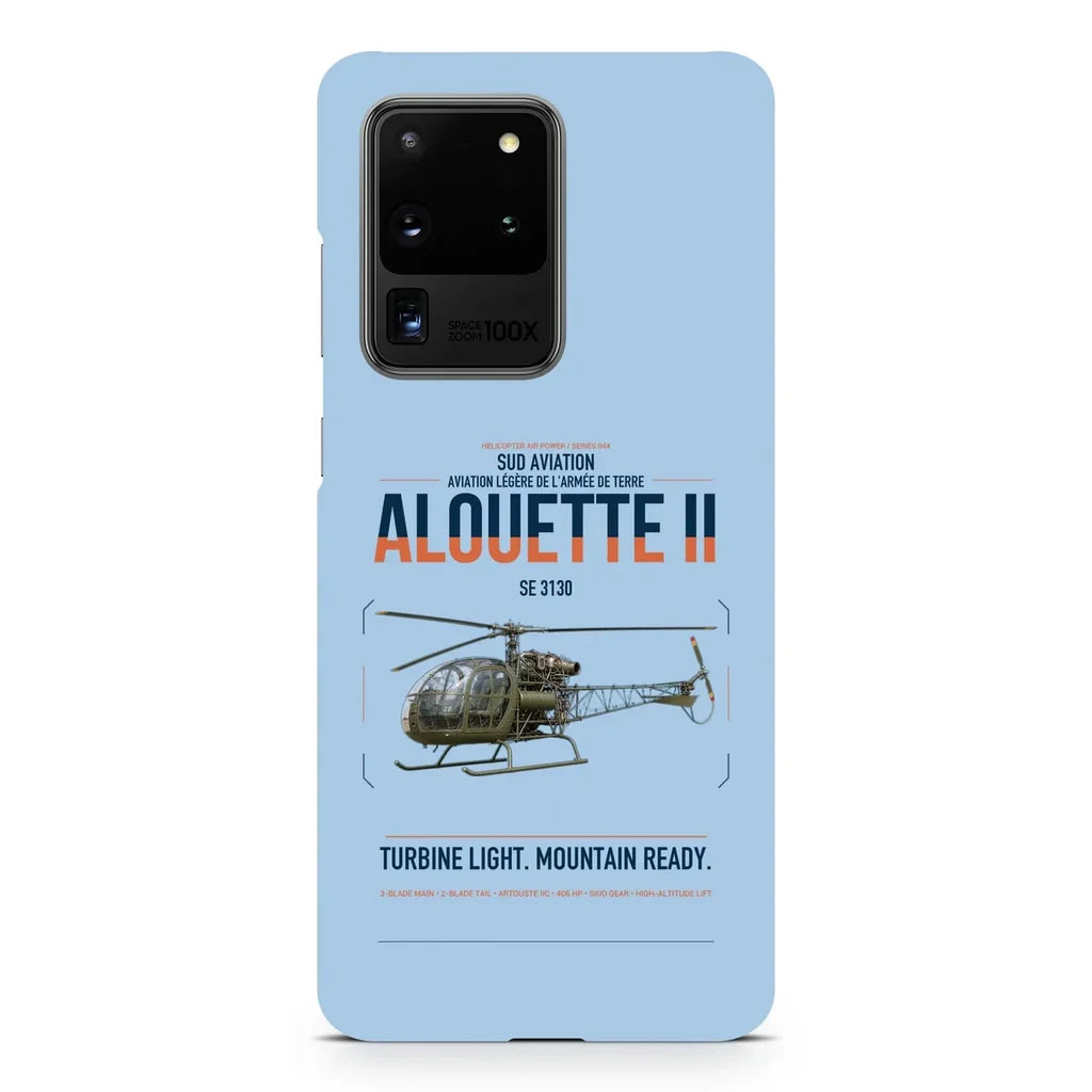 Sud Aviation SE 3130 Alouette II design on samsung case - light blue