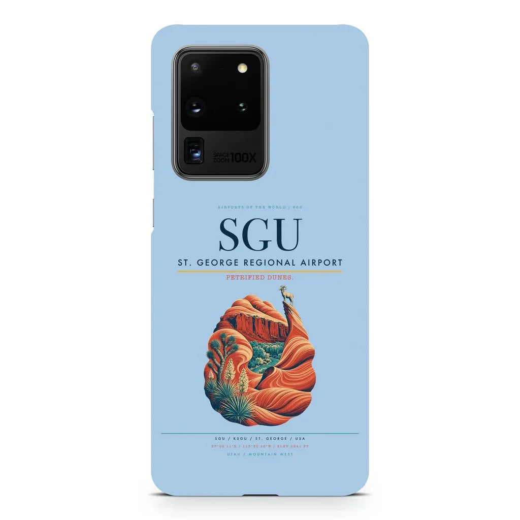 St. George Regional Airport SGU design on samsung case - light blue
