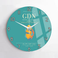 Thumbnail for Gdansk Lech Waesa Airport GDN Wall-Clock No-Frame - Turquoise