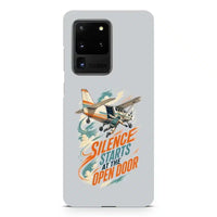 Thumbnail for Silence Starts At The Open Door design on samsung case - light gray