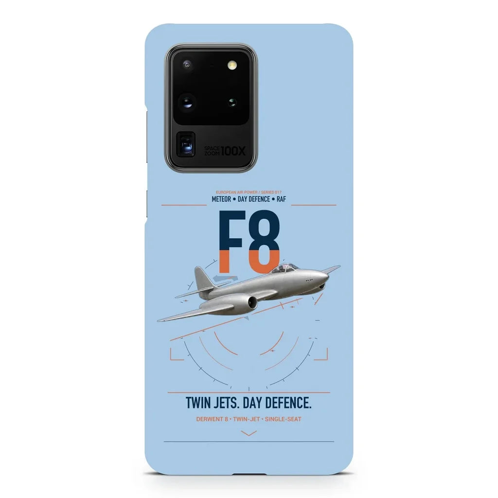Gloster Meteor F8 design on samsung case - light blue