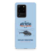 Thumbnail for Bell 407GXi design on samsung case - light blue