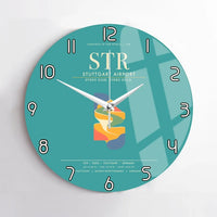 Thumbnail for Stuttgart Airport STR Wall-Clock No-Frame - Turquoise