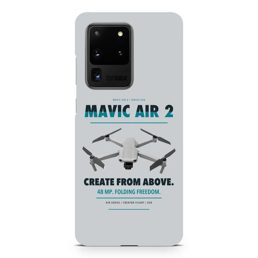 DJI Mavic Air 2 design on samsung case - light gray