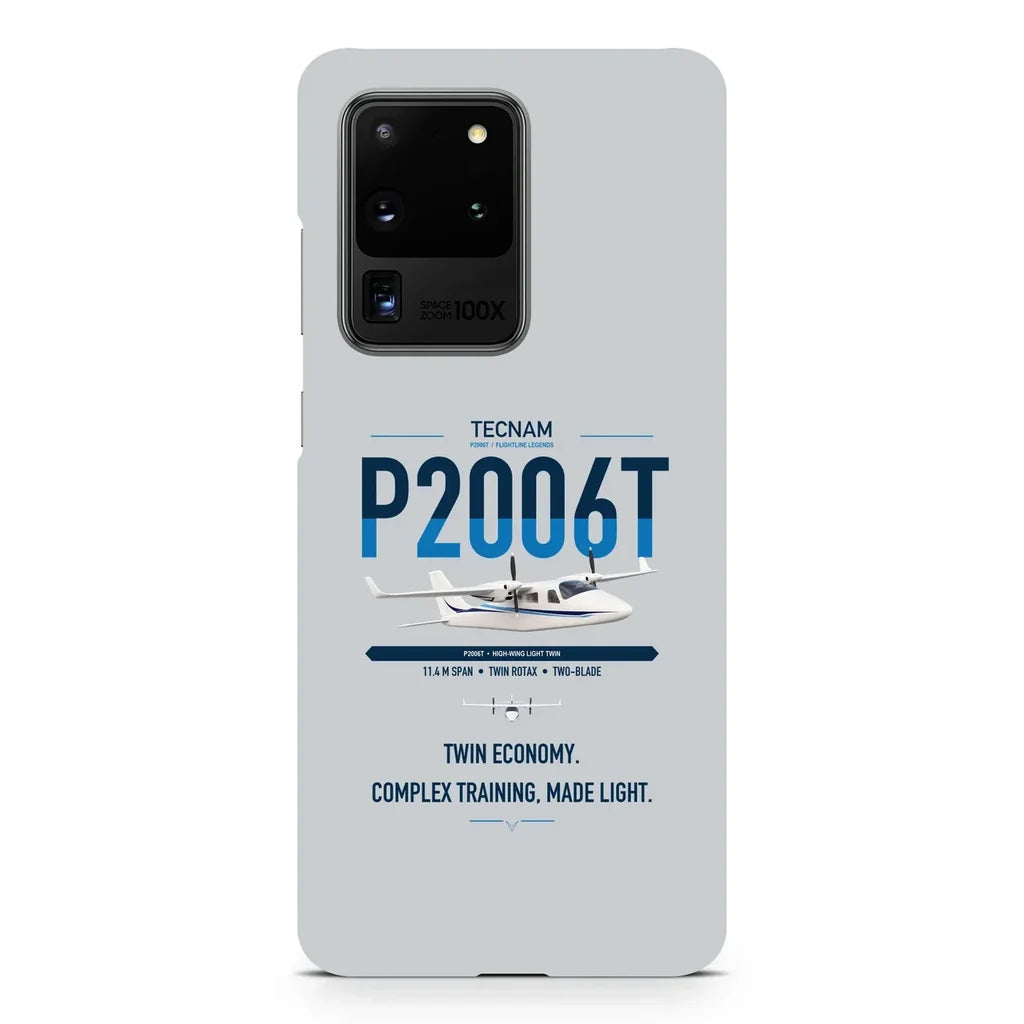 Tecnam P2006T design on samsung case - light gray